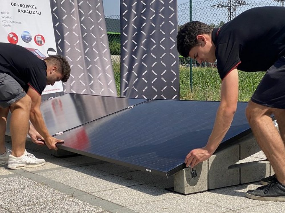 Betonová konstrukce pro fotovoltaické panely - ENBRA blok